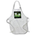 Apron - Two White Water Lilies in a Pond and Serene Black Vignette Nature