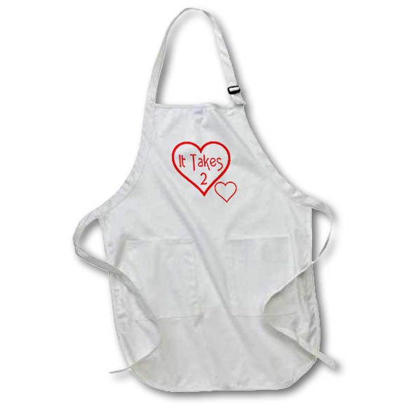 Apron - Image of Words It Takes 2 Inside Hearts – Romance