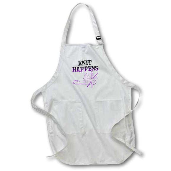 Apron - Image of Words Knit Happens – Knitting