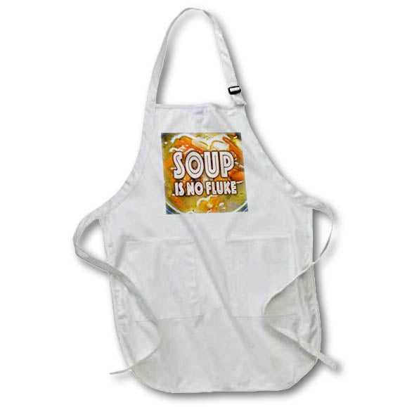 Apron - Image of Words Soup Is No Fluke – Food