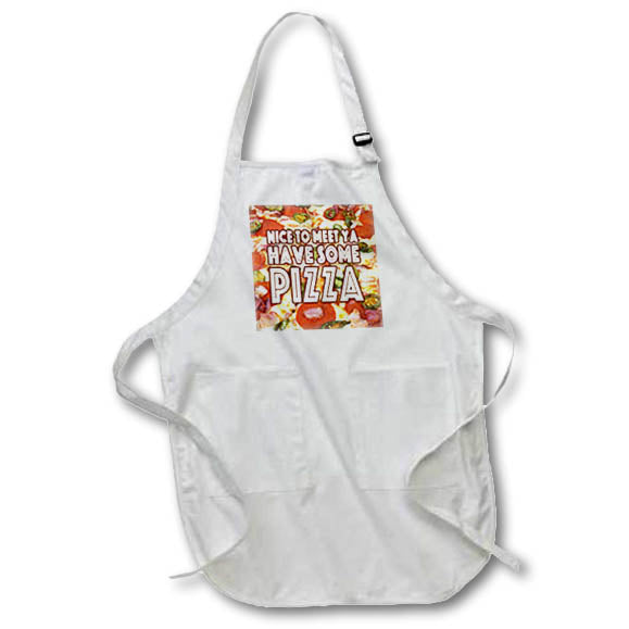 Apron - Image of Words Nice To Meet Ya Have Some Pizza – Food