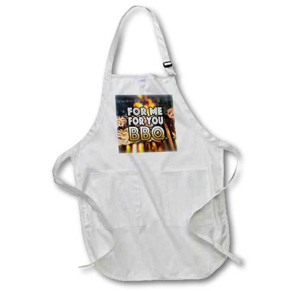 Apron - Image of Words For Me For You BBQ with BBQ Background – Food