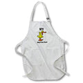 Apron - Cute Funny Angry Duck Yells WTF What the Flock Pun Cartoon Funny
