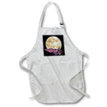 Apron - Funny Cute Purple Squid and Spaceship and Moon Space Cartoon Funny