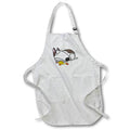 Apron - Funny Sleeping Bull Terrier Dog and Rubber Chicken Toy Cartoon Pets