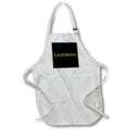 Apron - Ladonna popular girl name in the USA. Yellow on black talisman Alexis Design - Popular Female Names in USA