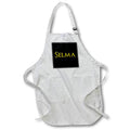 Apron - Selma beautiful girl baby American name. Yellow on black charm Alexis Design - Popular Female Names in USA