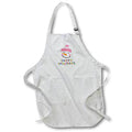 Apron - Smiling snowman in pink skiing cap. Colorful text Happy Holidays Alexis Design - Holidays Christmas And New Year