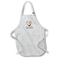 Apron - Funny snowman, eyes closed. Nice colorful text Seasons Greetings Alexis Design - Holidays Christmas And New Year