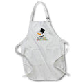 Apron - Funny snowman in a black topper. Colorful text Seasons Greetings Alexis Design - Holidays Christmas And New Year