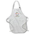 Apron - Smiling snowman face. Stylish colorful text Merry Christmas Alexis Design - Holidays Christmas
