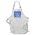 Apron - Funny snowman and winter snowfall. Happy New Year 2022 white text Alexis Design - Holidays New Year