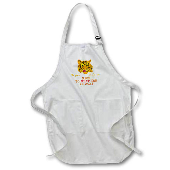 Apron - Funny Tiger. Nice to meat you in 2022. The year of the tiger Alexis Design - Holidays New Year