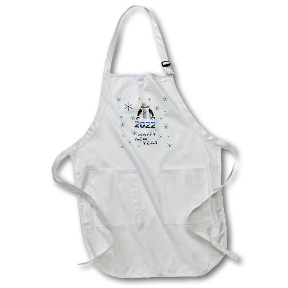 Apron - Funny robot and iron snowflakes. Happy New Year 2022 for technology Alexis Design - Holidays New Year