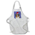 Apron - Cute Funny Australian Shepherd Puppy Dog in Santa hat Christmas Christmas