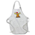Apron - Cute Funny baby Moose wearing Santa hat Christmas Cartoon Christmas