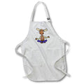 Apron - Funny Cute Moose Meditation and Yoga Cartoon Sports and Hobbies