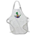 Apron - Funny Cute Green T-rex Dinosaur Meditation and Yoga Cartoon Sports and Hobbies