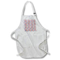 Apron - Pattern of red raspberries, blackberries, blue leaves on pink Alexis Design - Pattern Berries