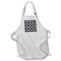 Apron - Pattern of beige, white, gray stars against the black background Alexis Design - Pattern Christmas New Year