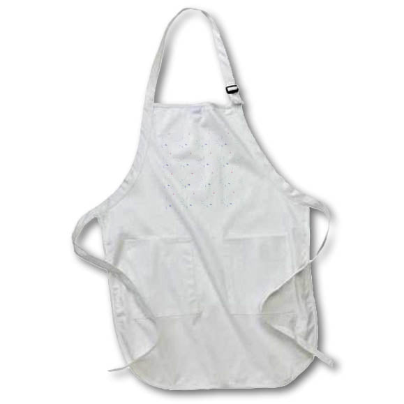 Apron - Pattern of chic decorative snowflakes of pastel color on white Alexis Design - Pattern Christmas New Year