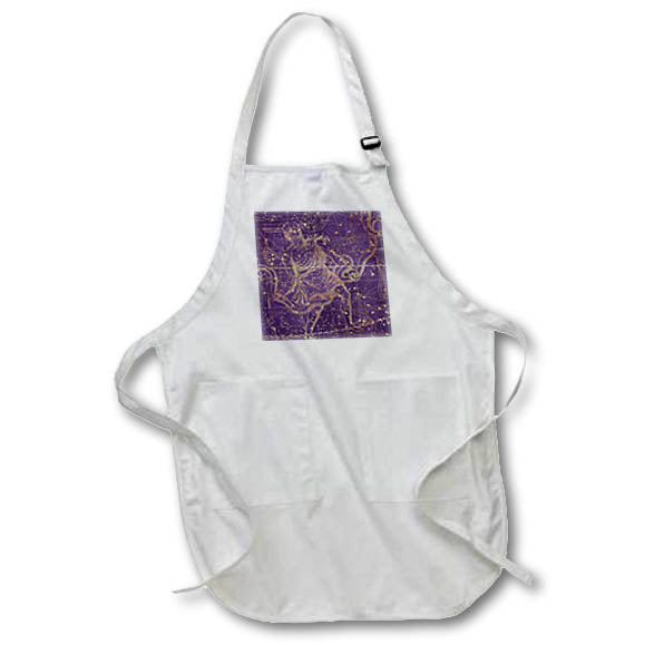 Apron - Vintage Star Map. Zodiac Constellation of Ophiuchus November-December Alexis Design - Star Maps