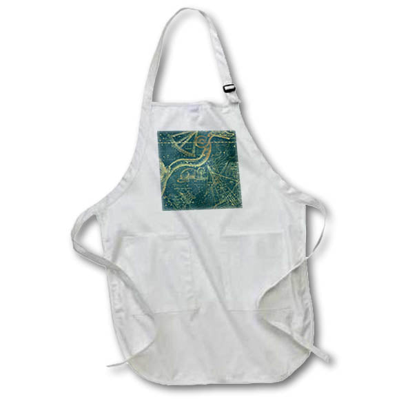 Apron - Vintage Star Map. Constellations of Hydra and old constellation Felis Alexis Design - Star Maps
