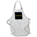 Apron - Earline popular baby girl name in the USA. Yellow on black charm Alexis Design - Popular Female Names in USA
