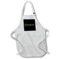 Apron - Charley popular baby boy name in America. Yellow on black amulet Alexis Design - Popular Male Names in USA