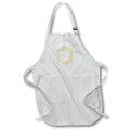 Apron - Image of marble background. Yellow wreath, text Merry Christmas Alexis Design - Holidays Christmas