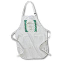 Apron - Image of marble, green pine branches, red berries, Merry Christmas Alexis Design - Holidays Christmas