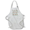 Apron - Pattern of reeds, birds on yellow. Merry Christmas, Happy New Year Alexis Design - Holidays Christmas