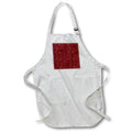 Apron - Chic pattern of reeds, holly leaves, flowers, spruces, golden on red Alexis Design - Pattern Christmas New Year