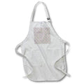 Apron - Festive pattern of round floral wreaths, green bow knots on white Alexis Design - Pattern Christmas New Year