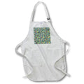 Apron - Festive pattern of golden snowflakes, yellow, red ornaments on green Alexis Design - Pattern Christmas New Year