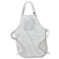 Apron - Checkered geometric pattern of gray lines on white background Alexis Design - Pattern Geometrical