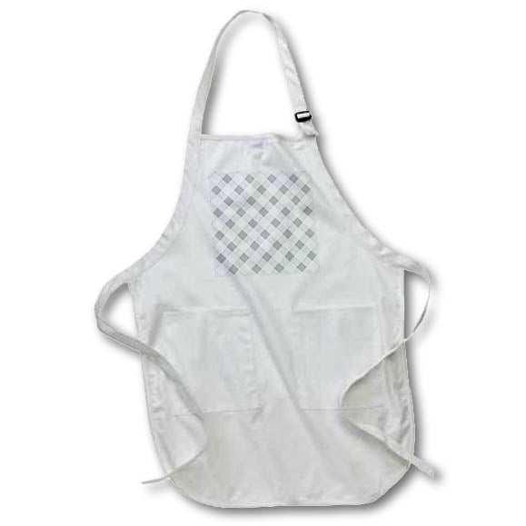 Apron - Checkered geometric pattern of gray lines on white background Alexis Design - Pattern Geometrical