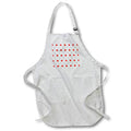 Apron - Simple polka dot pattern of red, gray dots against the white backdrop Alexis Design - Pattern Polka Dots