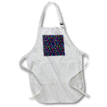 Apron - Sport pattern of mountain skiers, snowflakes. Colorful on navy blue Alexis Design - Pattern Sports