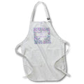 Apron - Image of Violet Stars And Bubbles White Heart With Love Saying lens Art by Florene - Valentines Day
