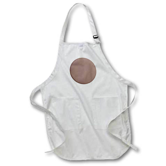 Apron - Image of Large Round Circle Of Grayish Brown New Designer Color lens Art by Florene - Fall And Winter 2022 Colors