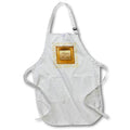 Apron - Image of Happy New Year in Elegant Pine Cone, Berry Frame, Gold New Years Design