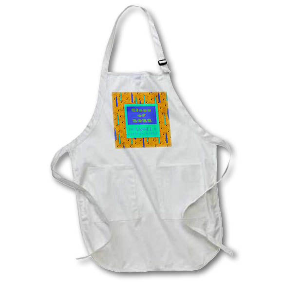 Apron - Image of 2022, Tassel Worth Hassle, Caps,,Tassle, Orange, Green, Blue Graduation Design