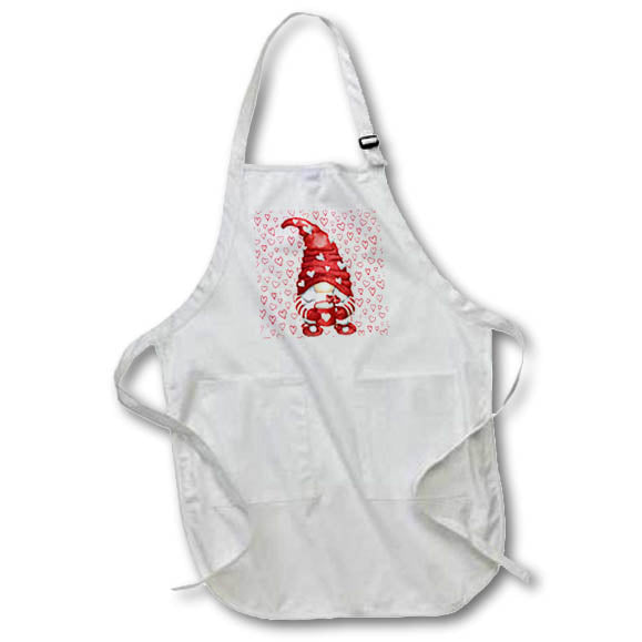 Apron - Red hearts Gnome Valentines