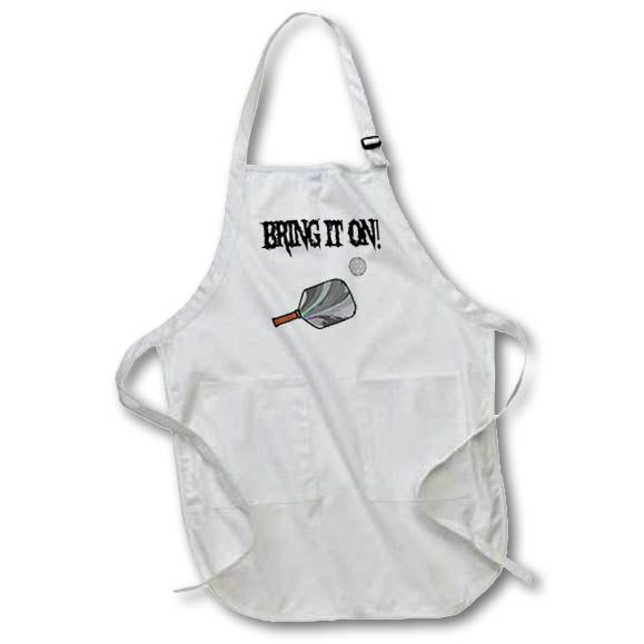 Apron - Cute Funny Pickleball Paddle Bring in On Sports Cartoon Old Sports and Hobbies