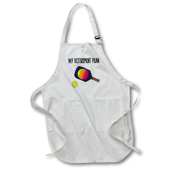 Apron - Funny My Retirement Plan Pickleball Paddle Sports Retiree Sports and Hobbies