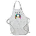 Apron - Funny Pickleball Paddle Rainbow Art Sports Retiree Cartoon Sports and Hobbies