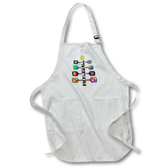Apron - Funny Pickleball Paddle Tree Art Sports Retiree Cartoon Sports and Hobbies