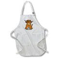Apron - Funny Cute Baby Highland Cow Playing Soccer Sports Cartoon Animals