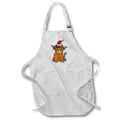 Apron - Funny Cute Baby Highland Cow in Santa hat Christmas Cartoon Christmas